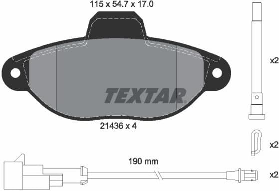 Brake Pad Set, disc brake Q+ 2143609