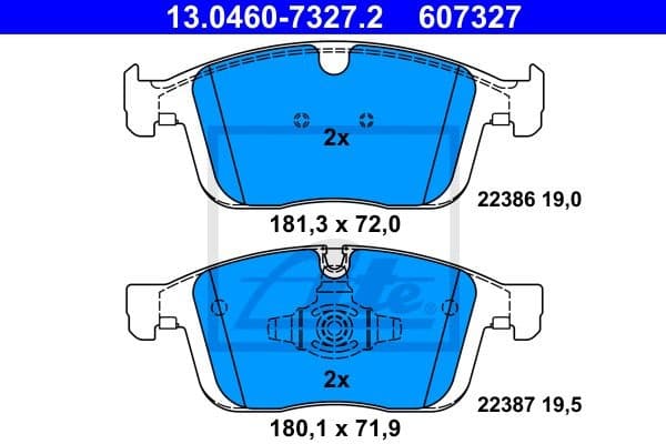 Brake Pad Set, disc brake 13.0460-7327.2