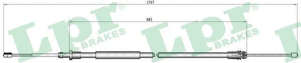 Cable Pull, parking brake C0100B