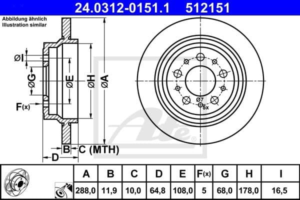 Brake Disc PowerDisc 24.0312-0151.1