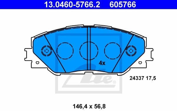 Brake Pad Set, disc brake 13.0460-5766.2