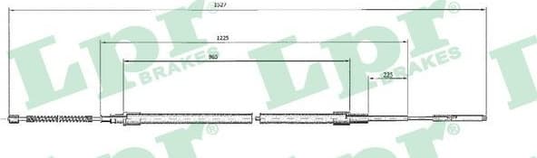 Cable Pull, parking brake C0964B