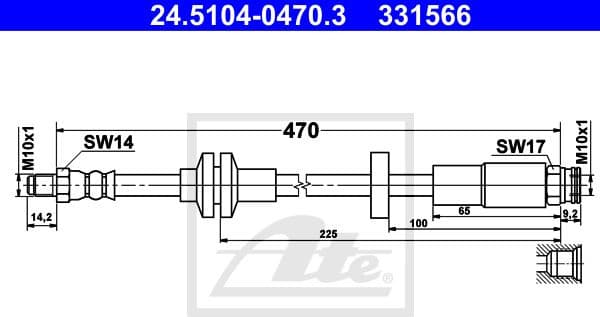 Brake Hose 24.5104-0470.3