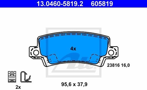 Brake Pad Set, disc brake 13.0460-5819.2