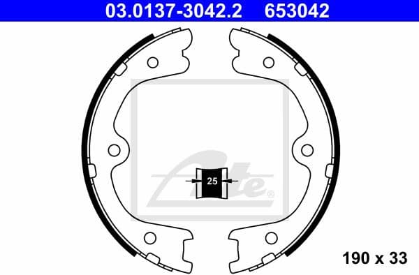 Brake Shoe Set, parking brake 03.0137-3042.2