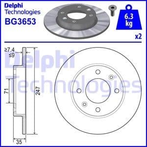 Brake Disc BG3653