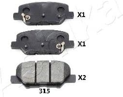 Brake Pad Set, disc brake 51-03-315