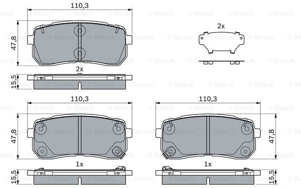 Brake Pad Set, disc brake 0986494971
