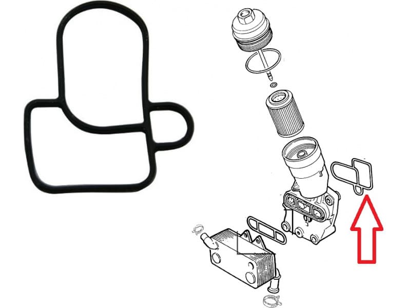 Gasket oil cooler DRM0616