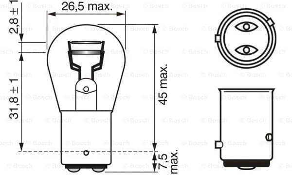 Bulb, rear fog light Pure Light BL 1 987 301 015 - image 5