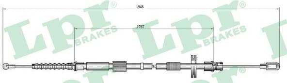 Cable Pull, parking brake C0050B