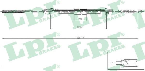 Cable Pull, parking brake C0209B