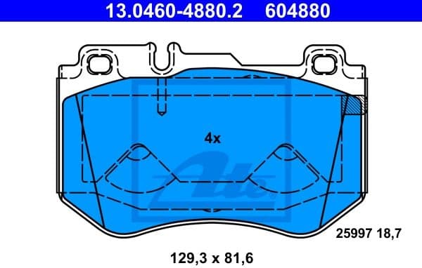 Brake Pad Set, disc brake 13.0460-4880.2