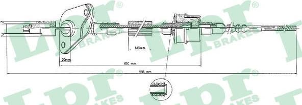 Cable Pull, clutch control C0423C