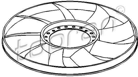 Fan Wheel, engine cooling 110 295
