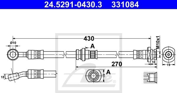 Brake Hose 24.5291-0430.3