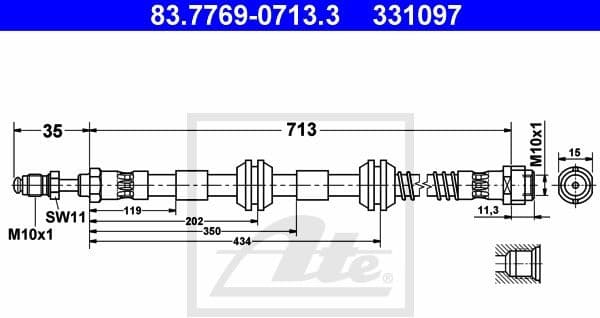 Brake Hose 83.7769-0713.3