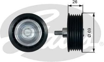 Deflection/Guide Pulley, V-ribbed belt DriveAlign™ T36456