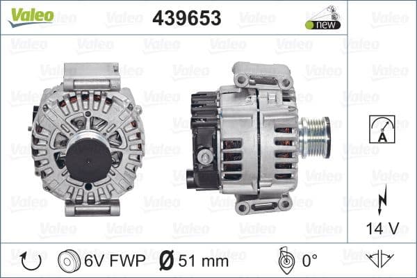 Alternator VALEO ORIGINS NEW OE TECHNOLOGY 439653