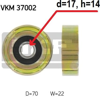 Tensioner belt VKM37002 - image 2