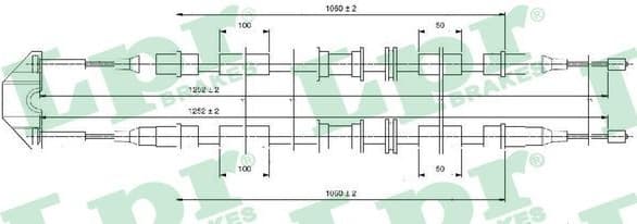 Cable Pull, parking brake C0542B