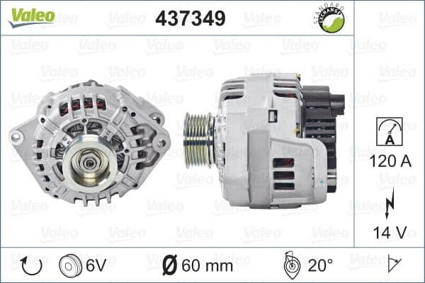 Alternator VALEO RE-GEN REMANUFACTURED 437349