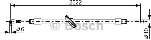 Cable Pull, parking brake 1 987 482 029