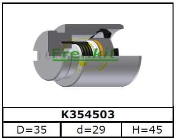 Brake caliper piston with adjustment unit K354503