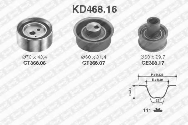 Timing belt kit KD46816