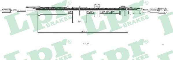 Cable Pull, parking brake C0455B