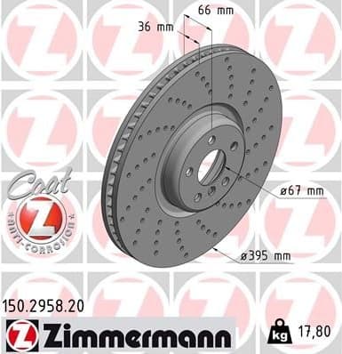 Brake Disc COAT Z 150.2958.20