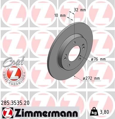 Brake Disc COAT Z 285.3535.20