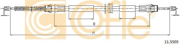 Cable Pull, parking brake 11.5505