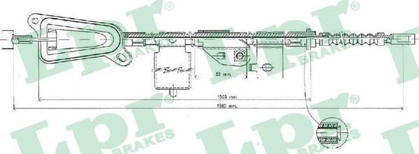 Cable Pull, parking brake C0484B