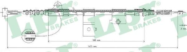 Cable Pull, parking brake C0513B