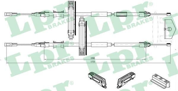 Cable Pull, parking brake C0224B