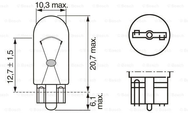Bulb, clearance/end outline marker light Trucklight WS 1 987 302 518 - image 5