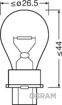 Bulb, auxiliary stop light ORIGINAL 3156 - image 2