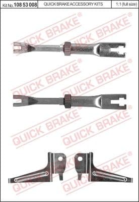 Adjuster Set, drum brake 108 53 008