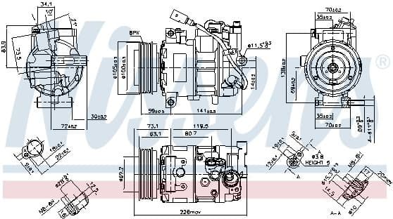 Compressor, air conditioning ** FIRST FIT ** 890048