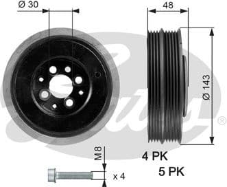 Belt Pulley, crankshaft DriveAlign™ TVD1015A