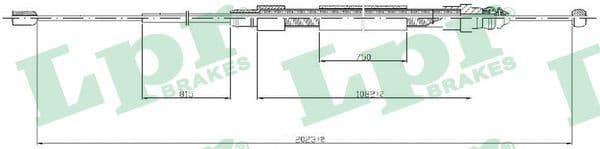 Cable Pull, parking brake C0715B