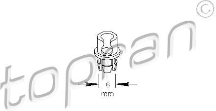 Retaining Clip, boot/cargo area panelling 109 034
