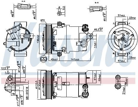Compressor, air conditioning ** FIRST FIT ** 890057