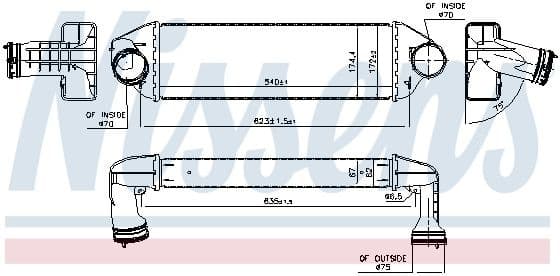 Charge Air Cooler ** FIRST FIT ** 96128