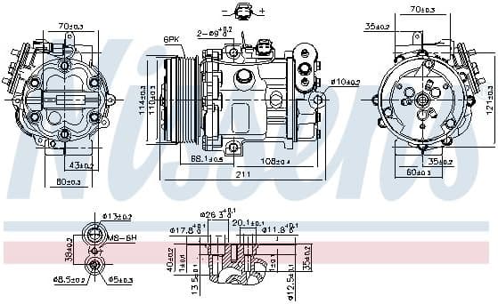 Compressor, air conditioning ** FIRST FIT ** 89503