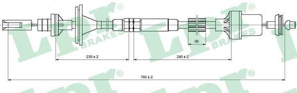 Cable Pull, clutch control C0213C