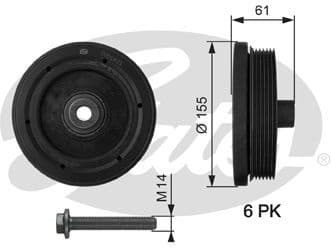 Belt Pulley, crankshaft DriveAlign™ TVD1021A