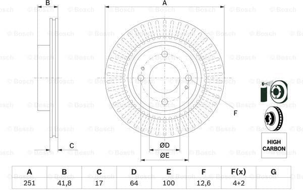 Brake Disc 0986479F14