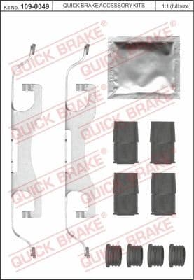 Accessory Kit, disc brake pad 109-0049